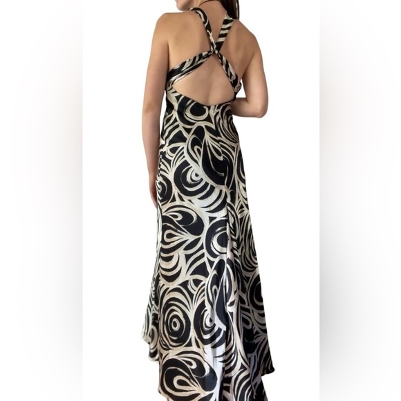 🥒 y2k Cache Satin Formal Open Back Sleeveless Halter Mermaid Prom Dress 4, XS/S - Picture 3 of 12